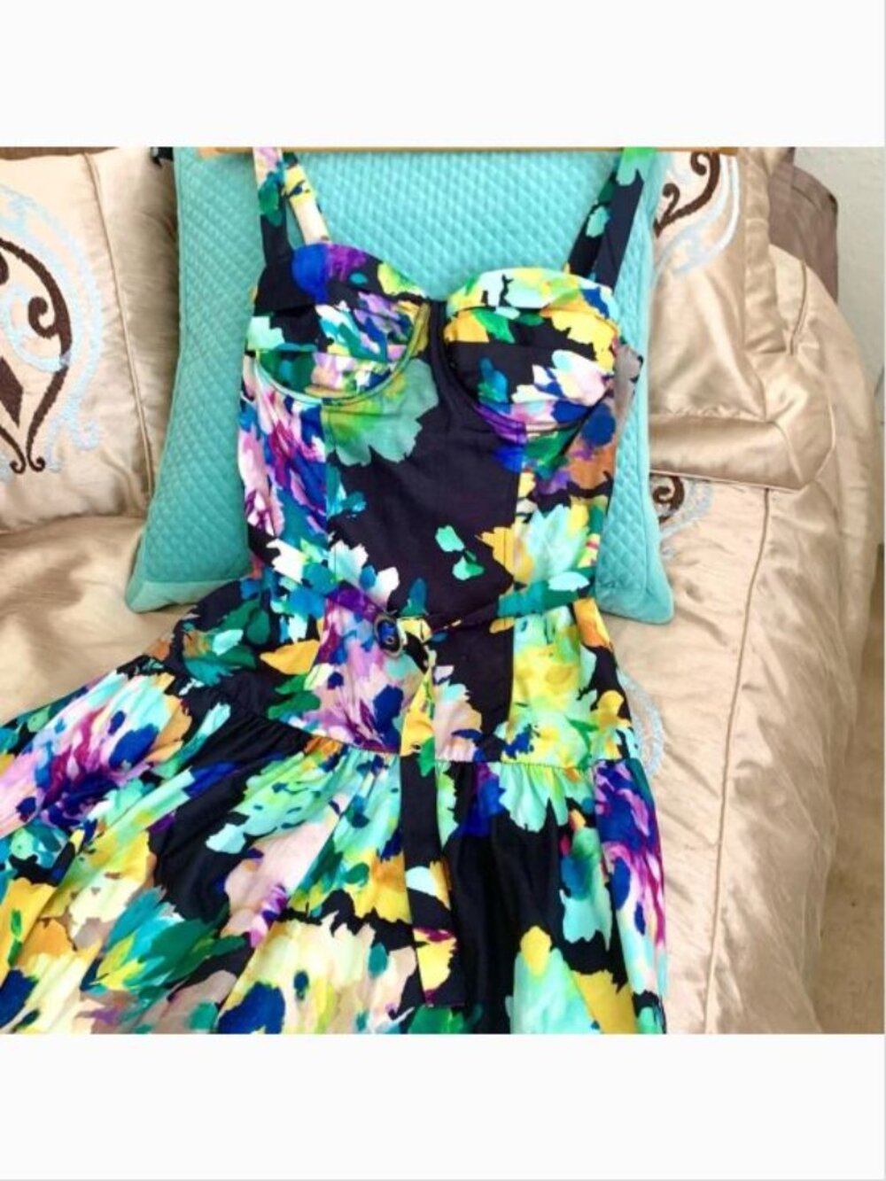 🎆 Luxxel Fitted Maxi Dress with Matching Belt - Picture 2 of 4
